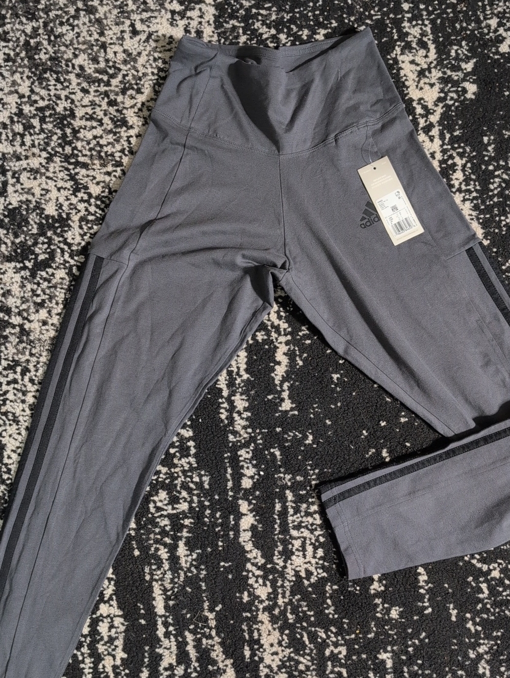 adidas Charcoal Gray High-Rise Performance Leggings